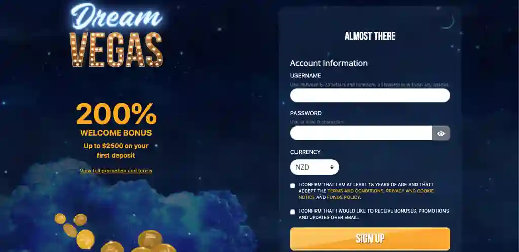 How To Open A Dream Vegas Casino Account – Step-by-step2